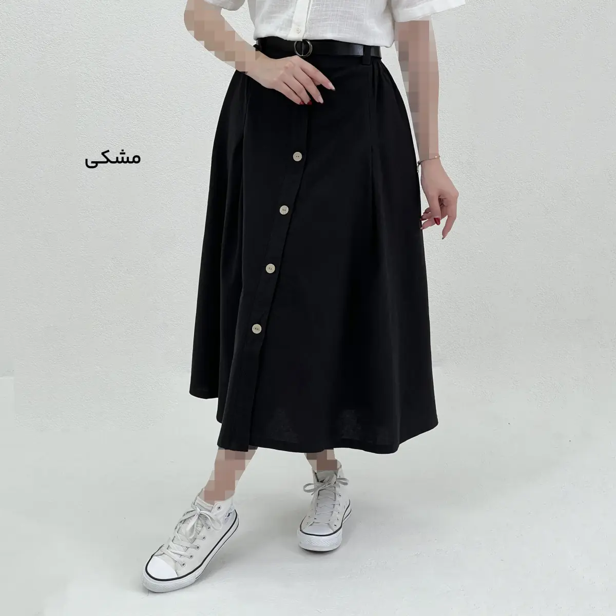 دامن زنانه لینن کمربند دار | آی بولک