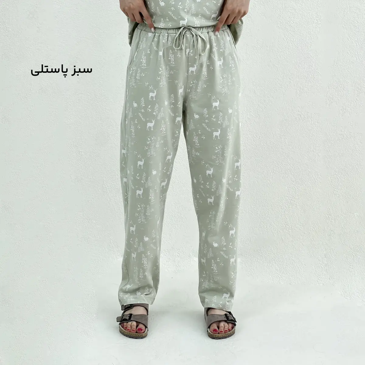 شلوار زنانه راحتی طرح جنگل | آی بولک