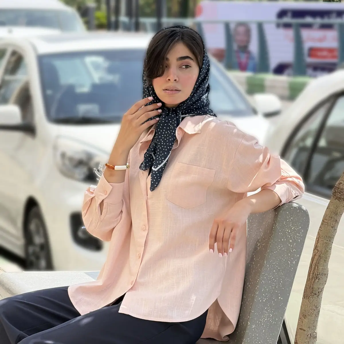 شومیز زنانه لینن اسلپ کژوال | آی بولک