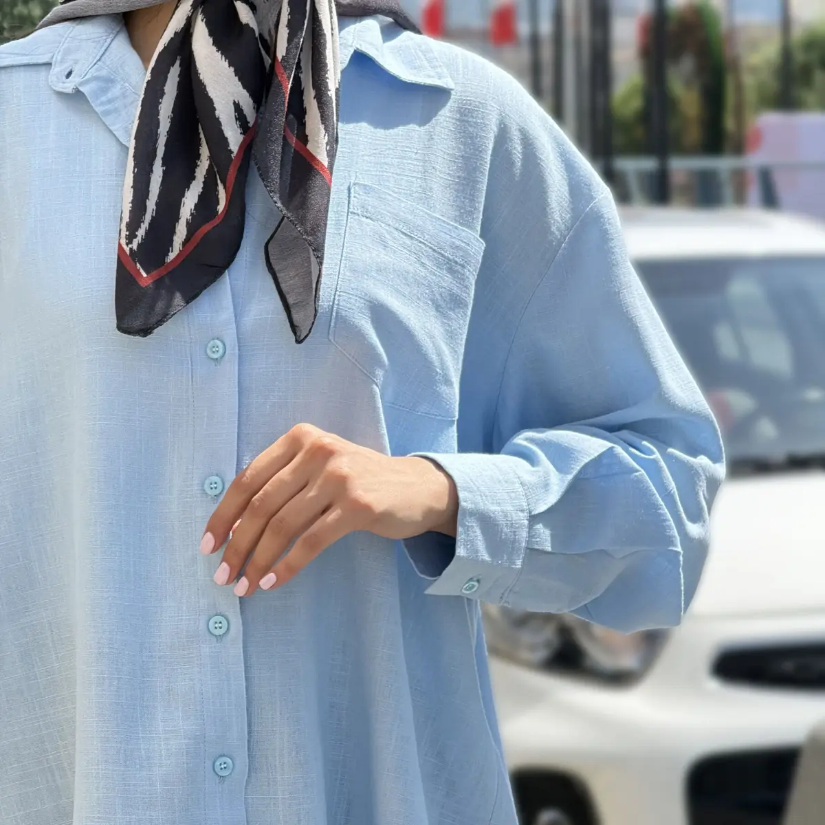 شومیز زنانه لینن اسلپ کژوال | آی بولک