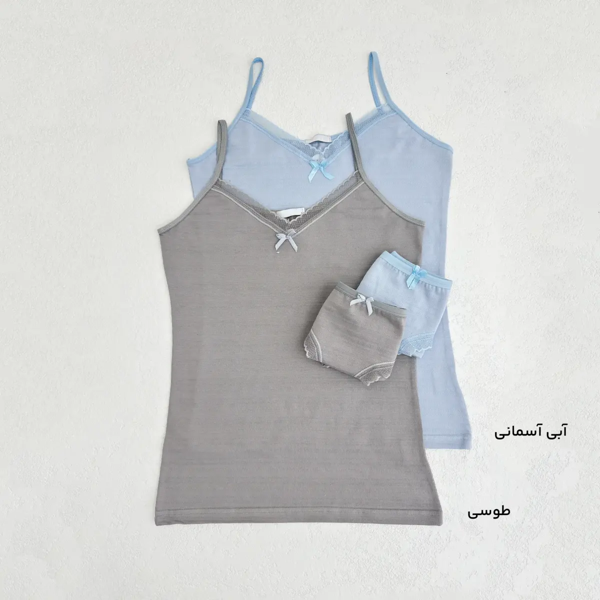 ست تاپ و شورت زنانه لب توری | آی بولک