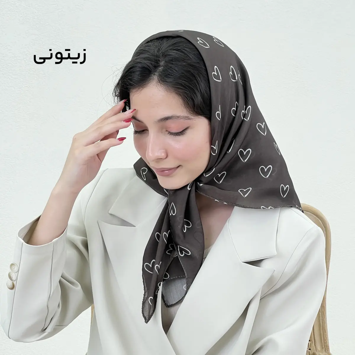 مینی اسکارف زنانه طرح قلب | آی بولک