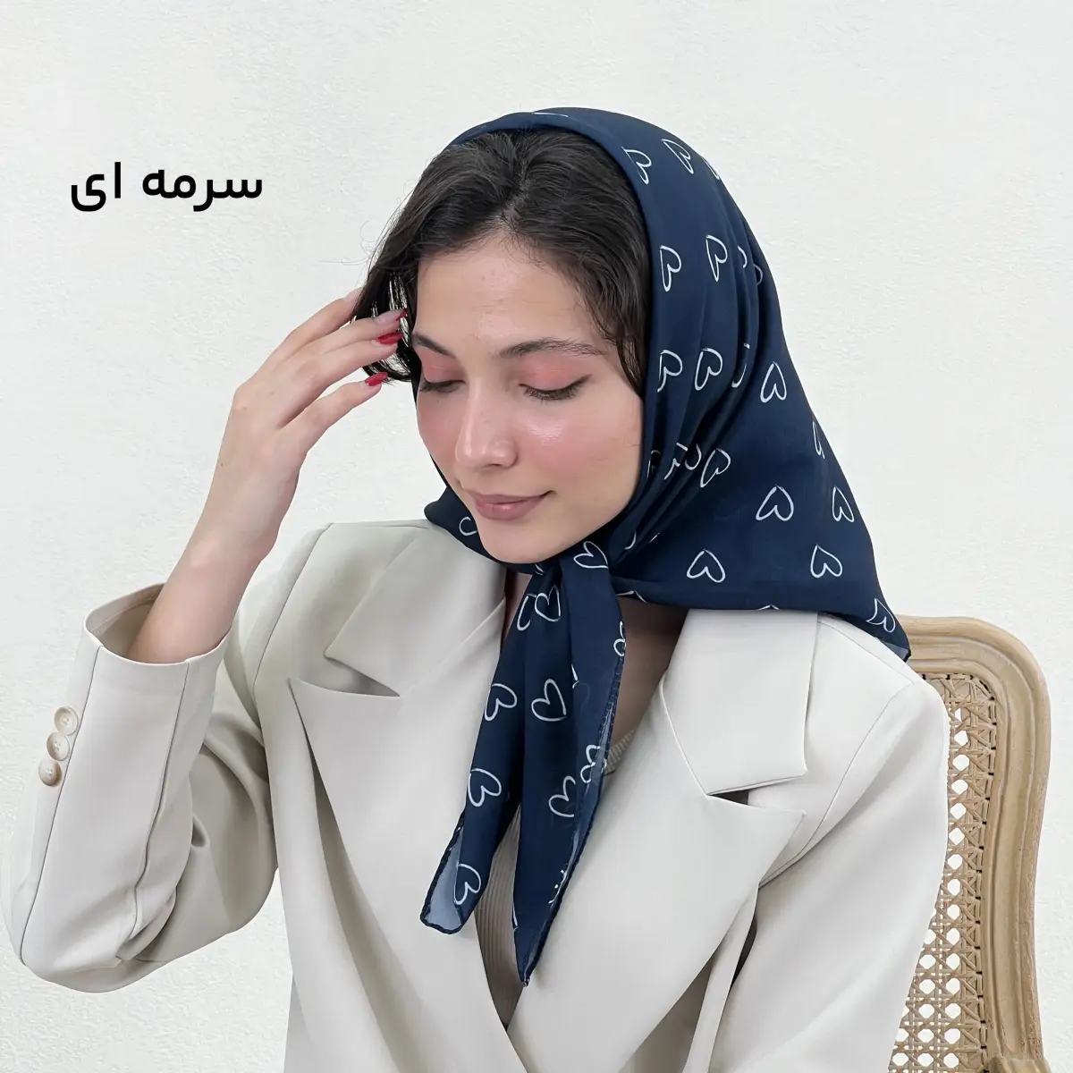 مینی اسکارف زنانه طرح قلب | آی بولک
