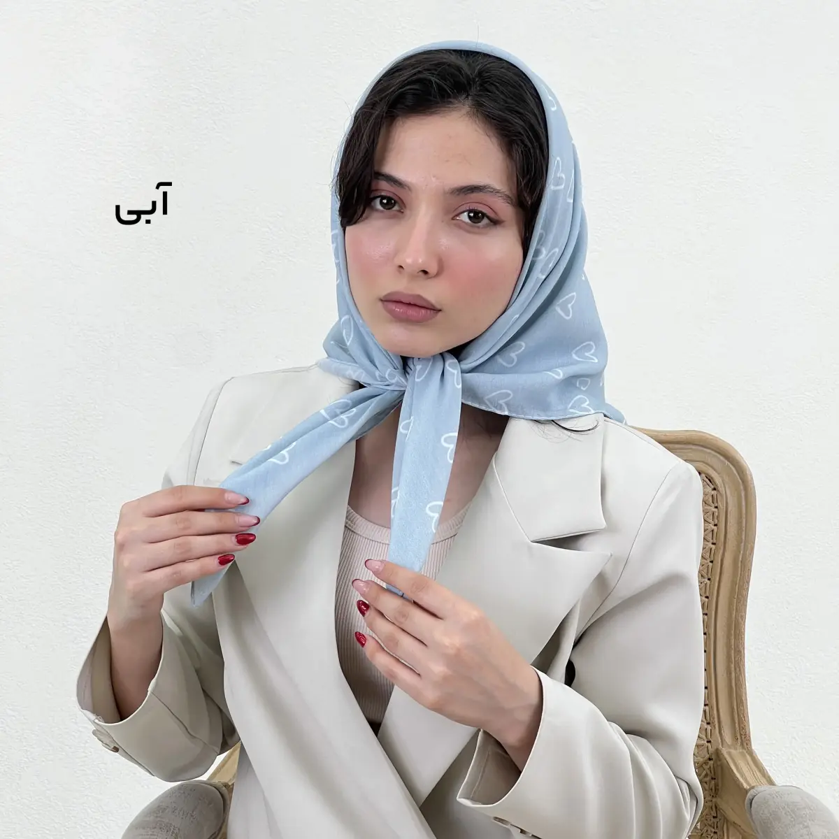 مینی اسکارف زنانه طرح قلب | آی بولک