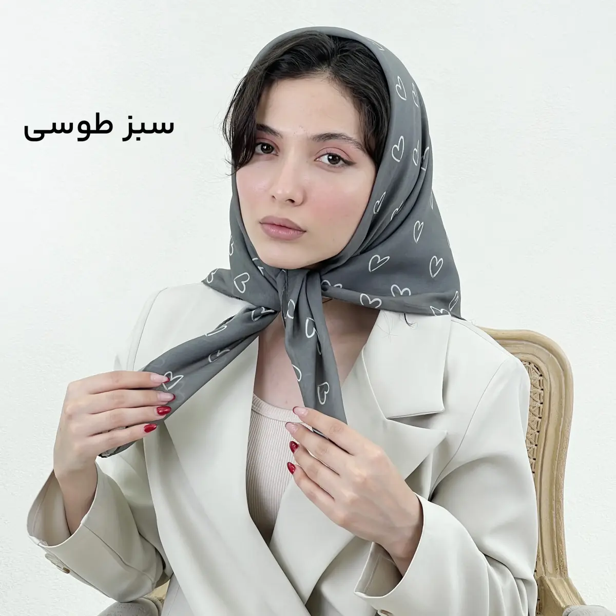 مینی اسکارف زنانه طرح قلب | آی بولک