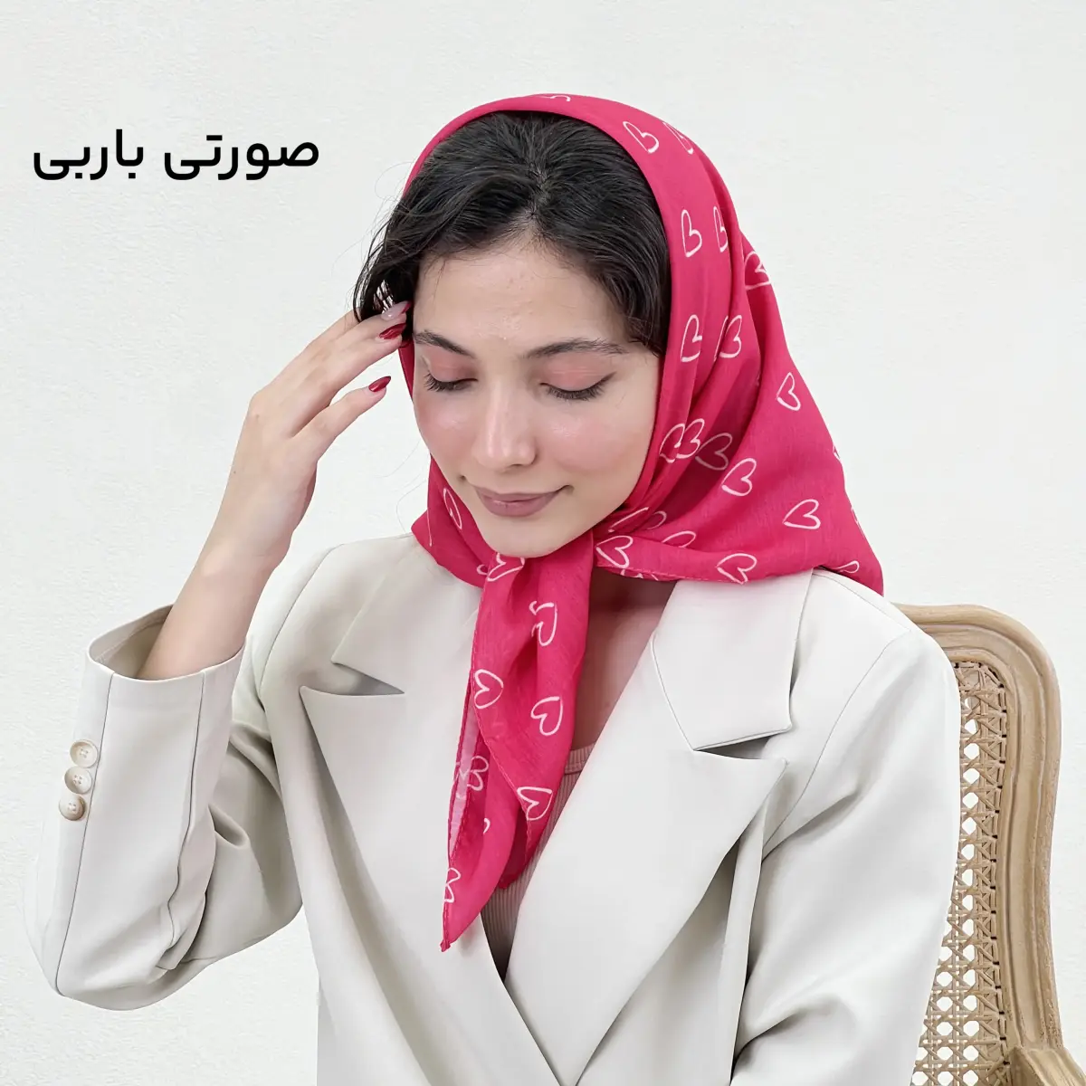 مینی اسکارف زنانه طرح قلب | آی بولک