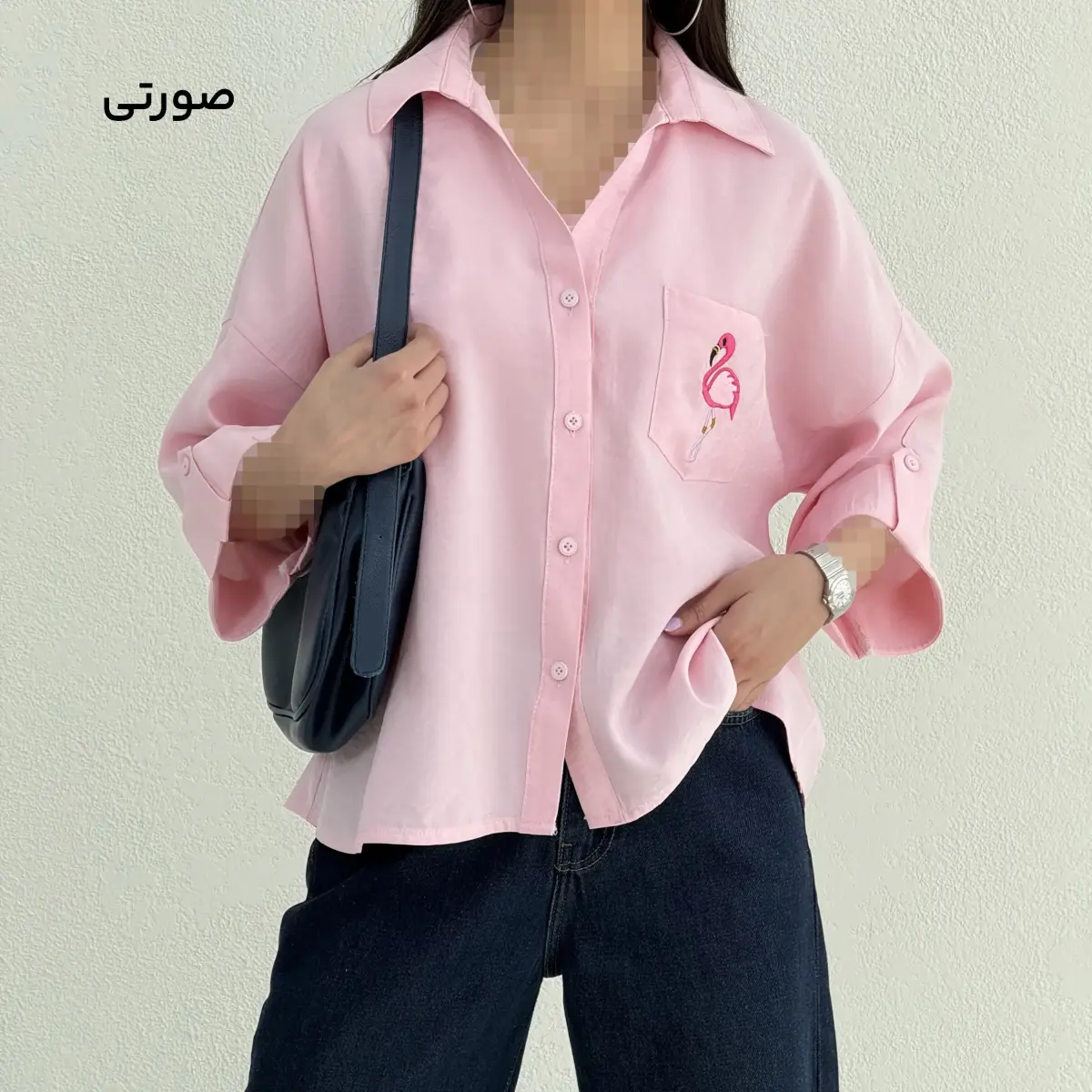 شومیز زنانه سیلک فلامینگو | آی بولک