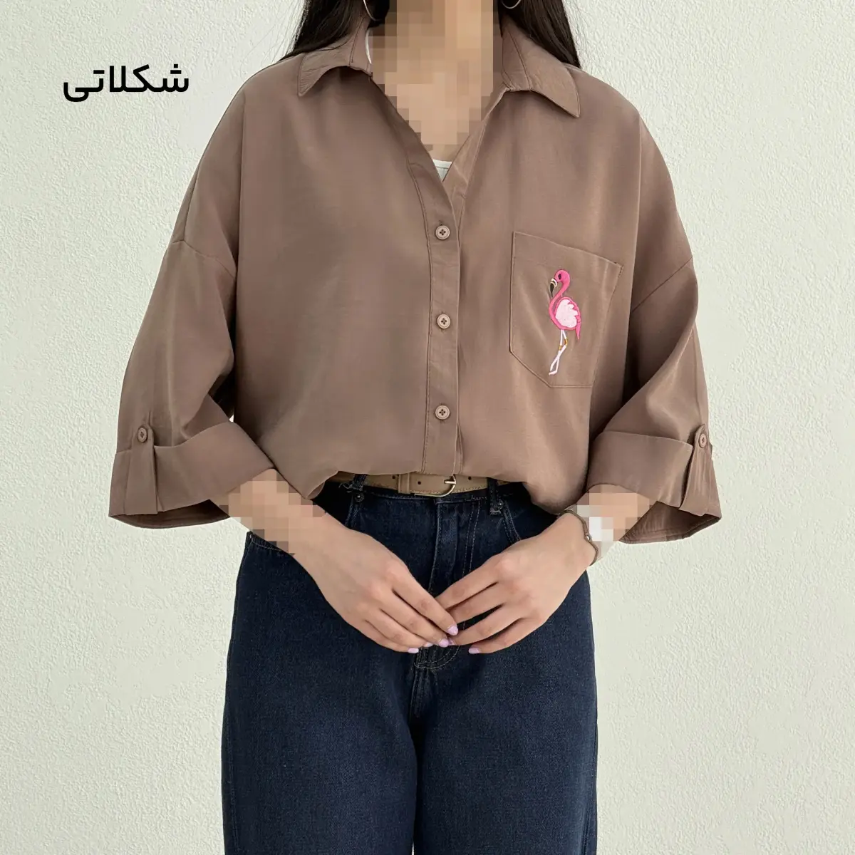 شومیز زنانه سیلک فلامینگو | آی بولک