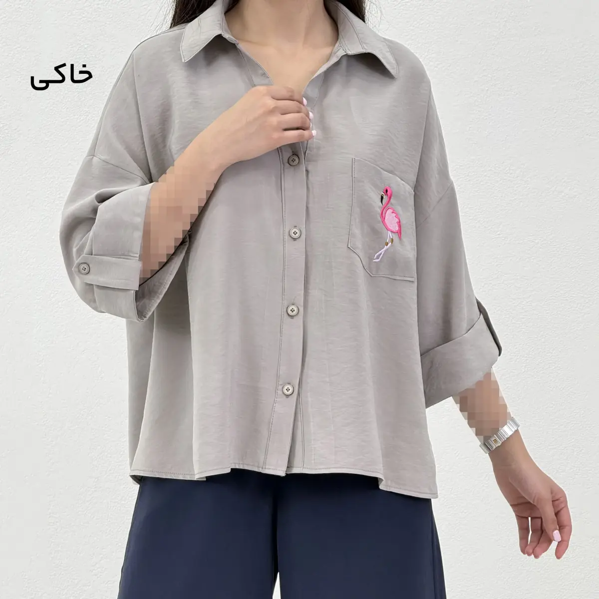 شومیز زنانه سیلک فلامینگو | آی بولک