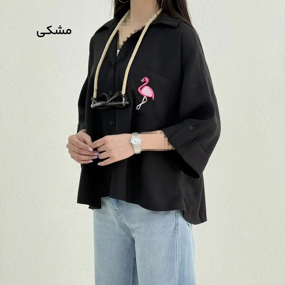 شومیز زنانه سیلک فلامینگو | آی بولک