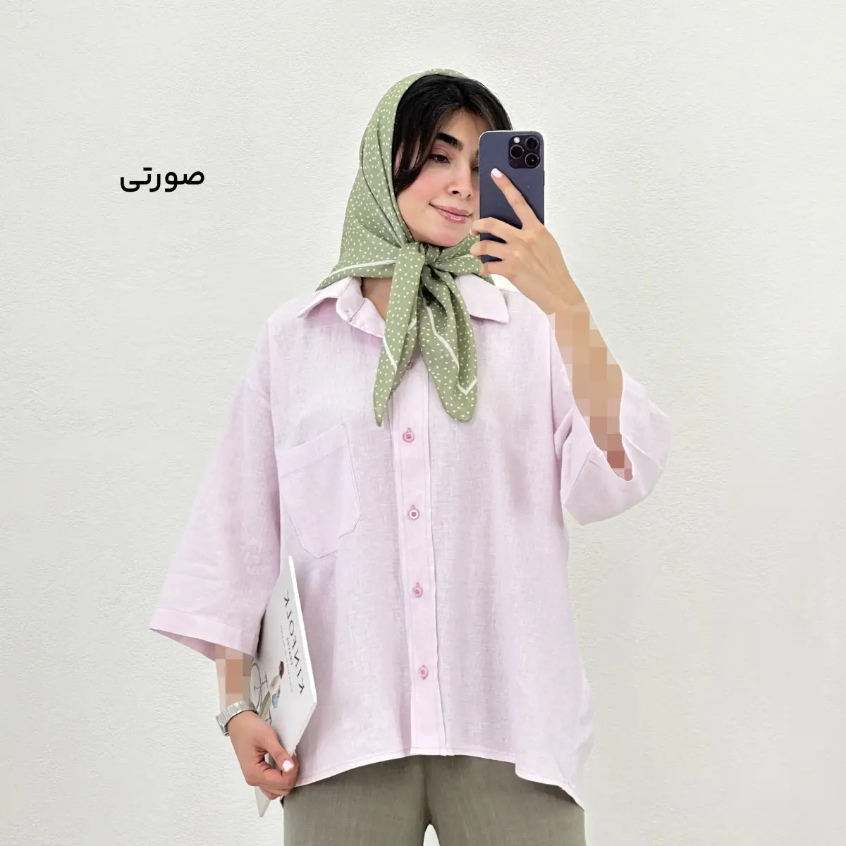شومیز زنانه لینن تک جیب | آی بولک