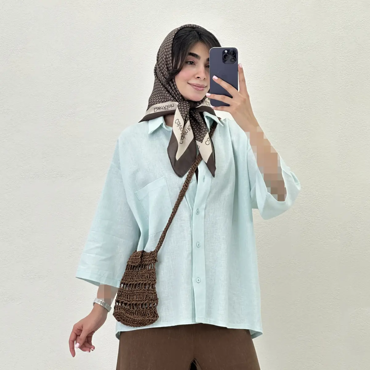 شومیز زنانه لینن تک جیب | آی بولک