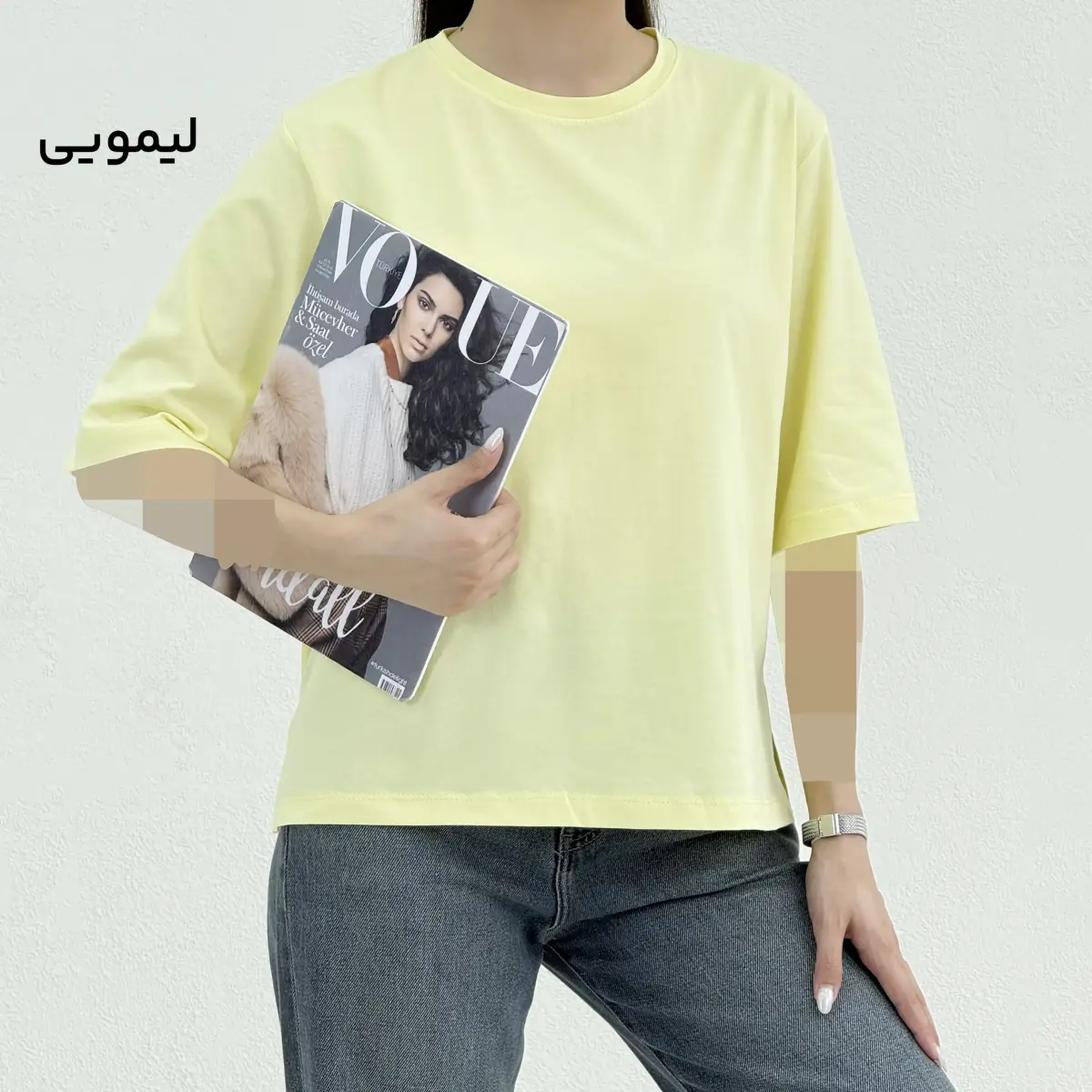 تیشرت زنانه نخ و پنبه ساده | آی بولک