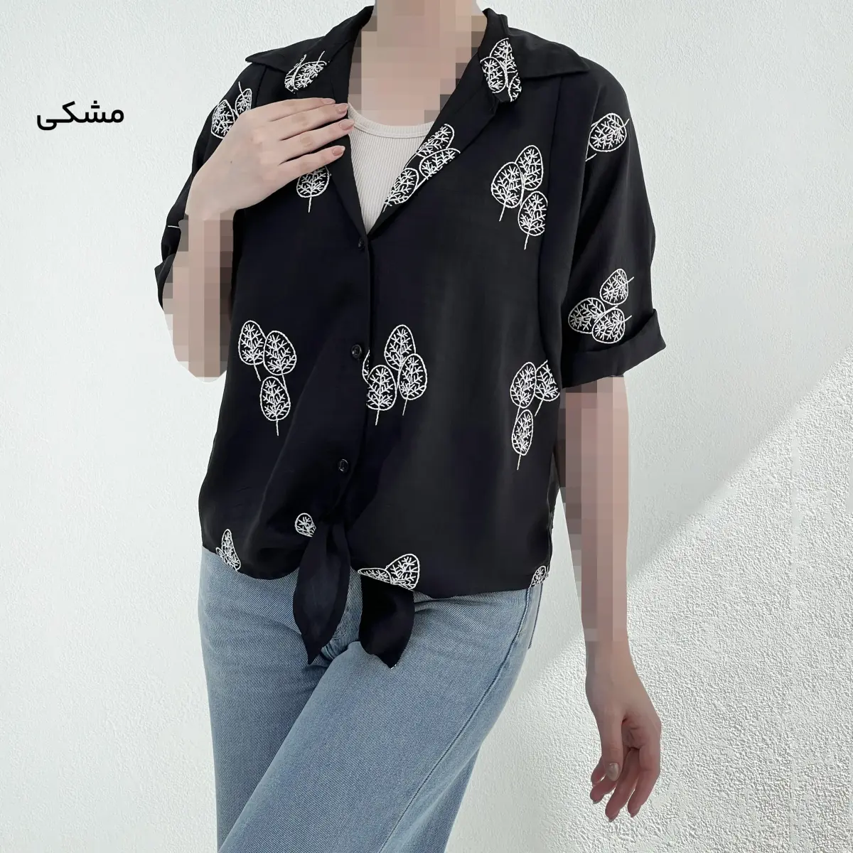شومیز زنانه جلو گره ای  گلدوزی | آی بولک