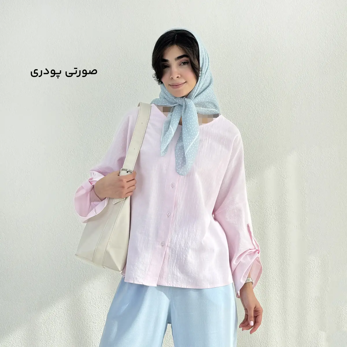 شومیز زنانه لینن یقه گرد | آی بولک