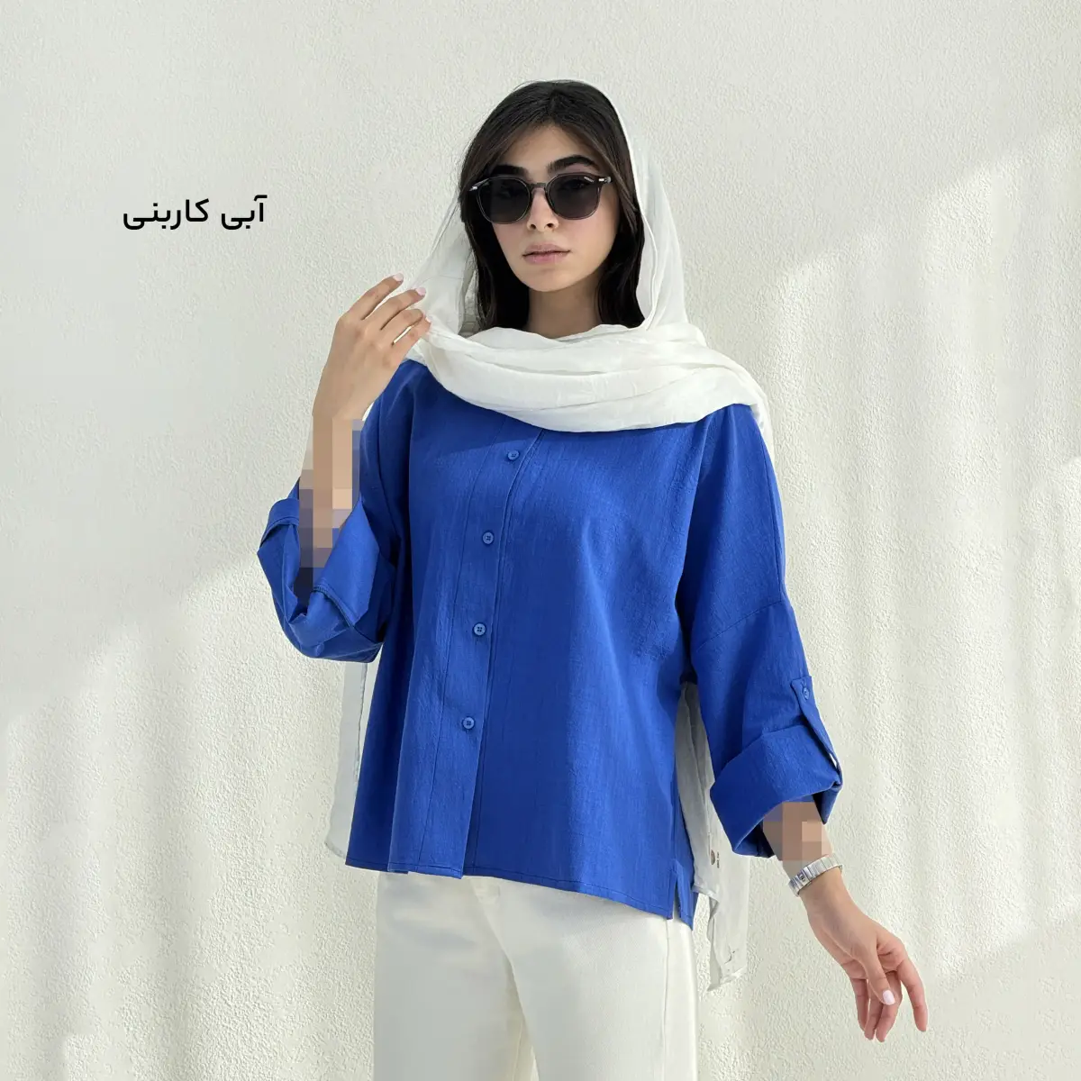 شومیز زنانه لینن یقه گرد | آی بولک