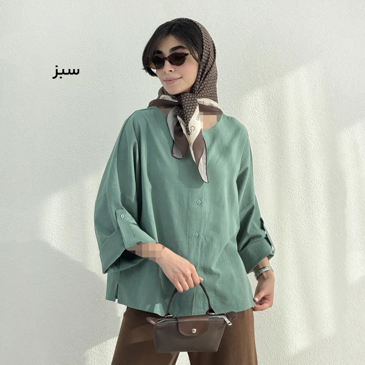 شومیز زنانه لینن یقه گرد | آی بولک