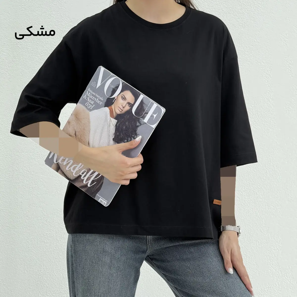 تیشرت زنانه باکسی ساده رنگی | آی بولک
