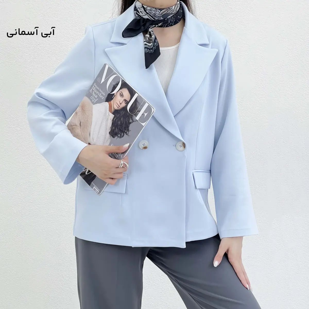کت زنانه کرپ یقه انگلیسی  | آی بولک