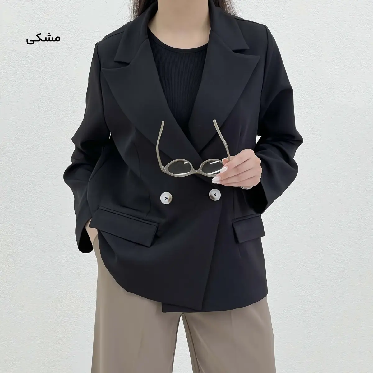 کت زنانه کرپ یقه انگلیسی  | آی بولک