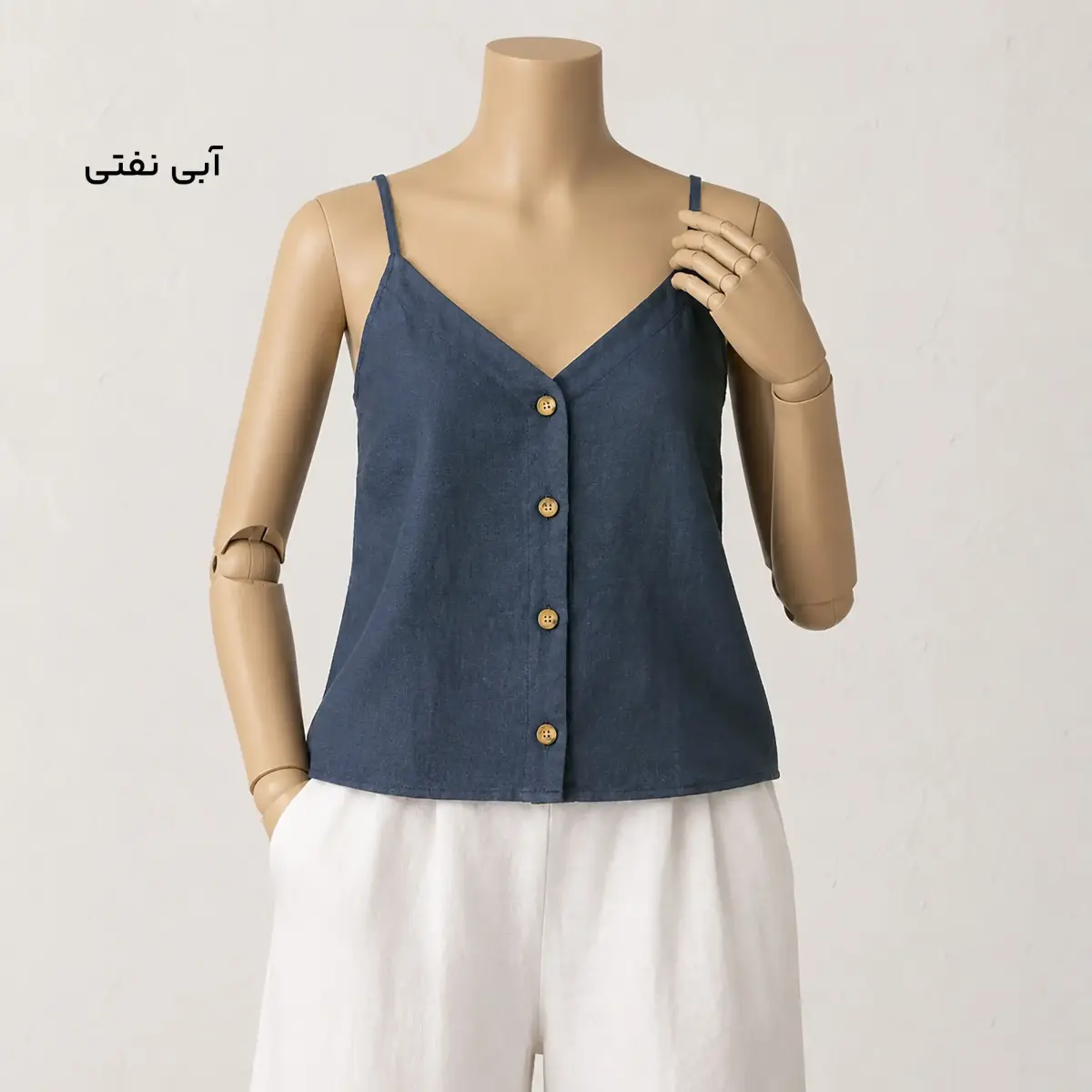 تاپ زنانه لینن جلو دکمه | آی بولک
