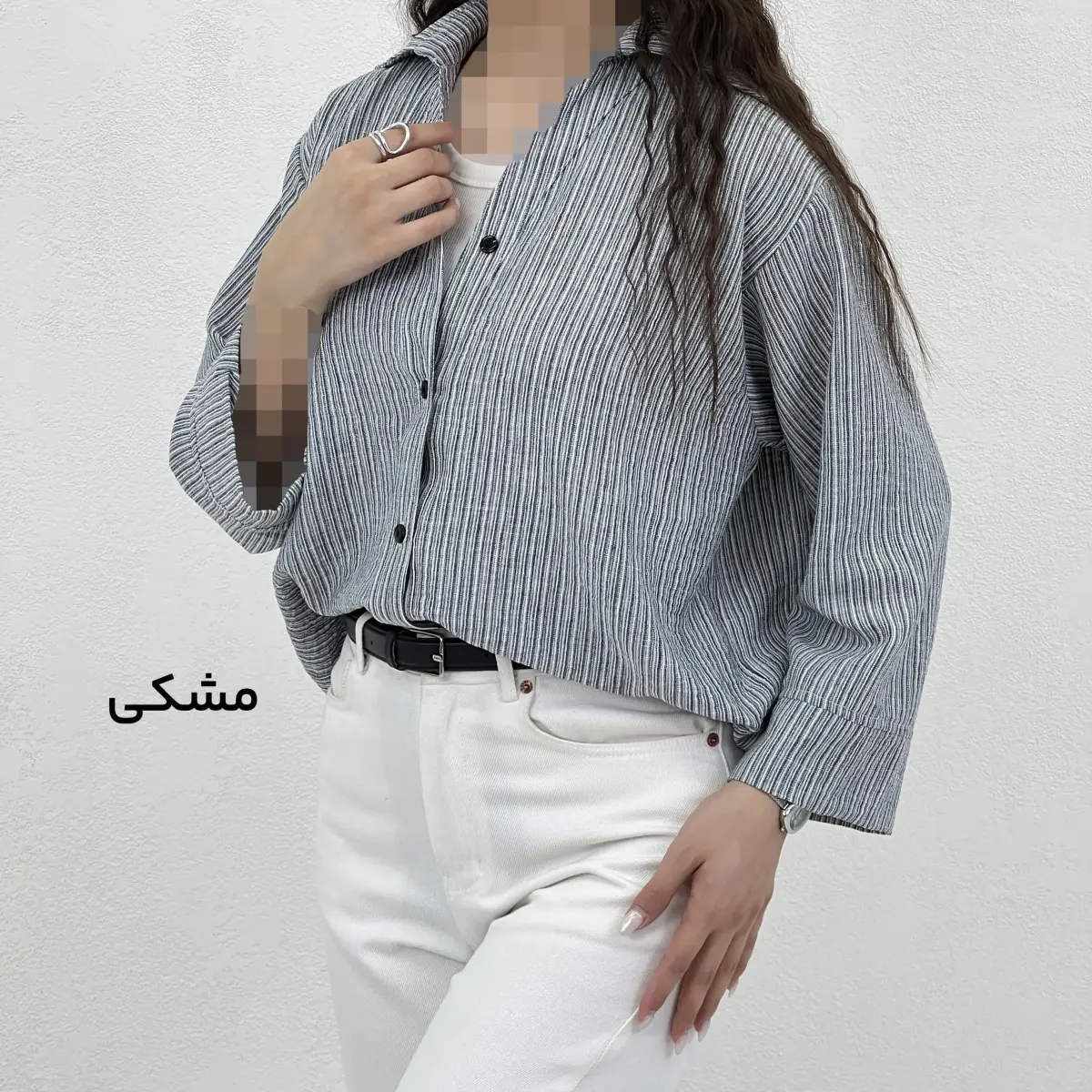 شومیز زنانه لینن راه راه | آی بولک