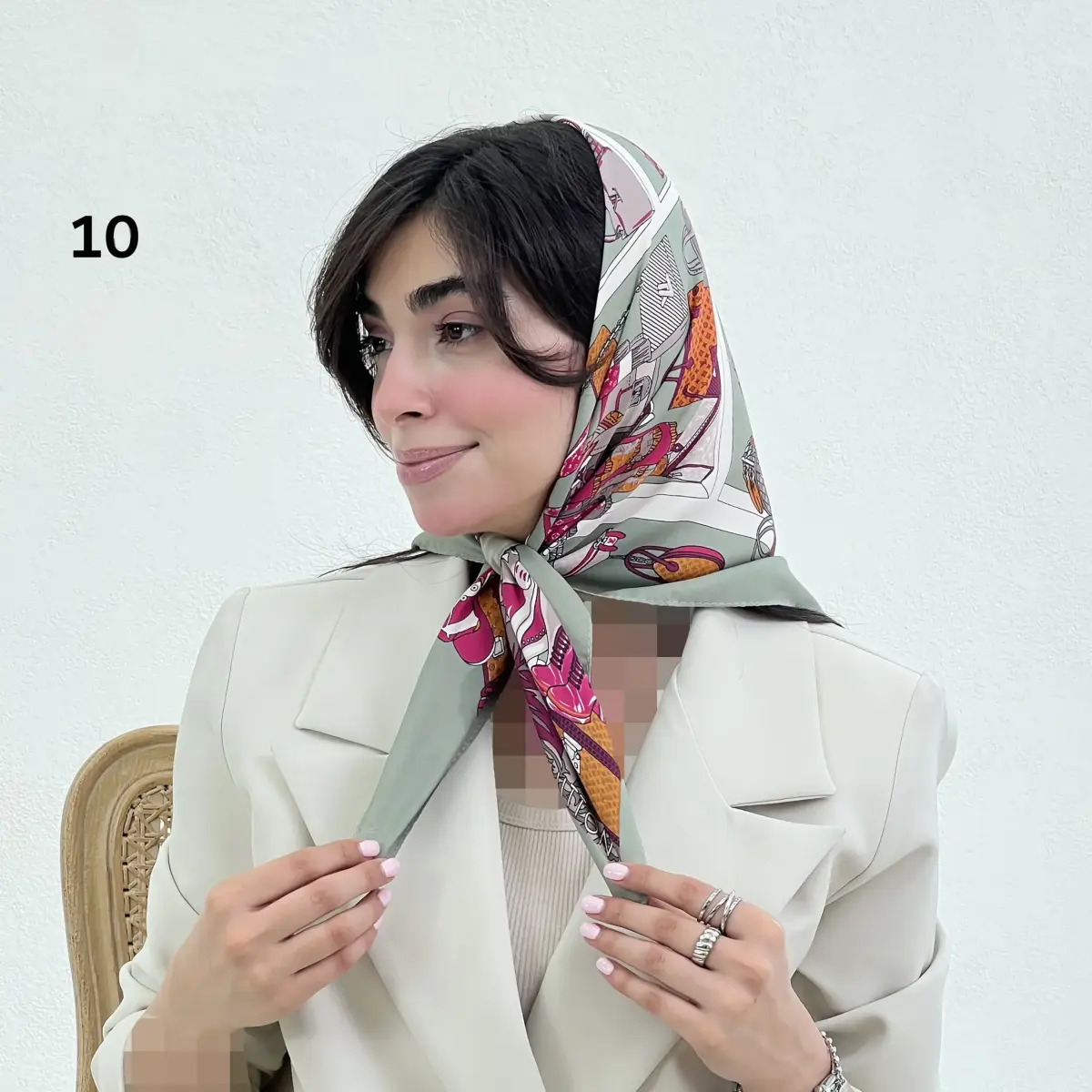 مینی اسکارف زنانه طرح دار | آی بولک