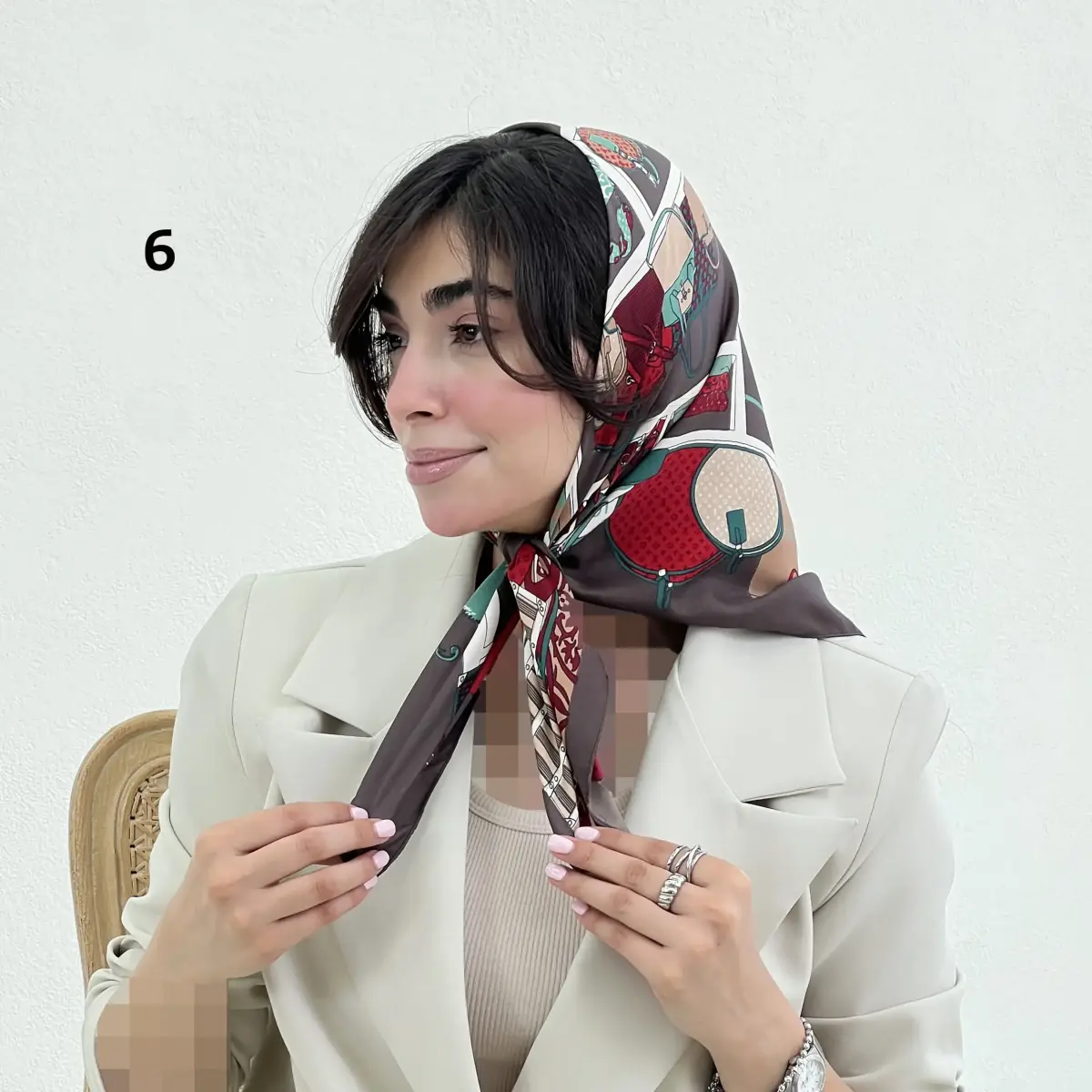 مینی اسکارف زنانه طرح دار | آی بولک