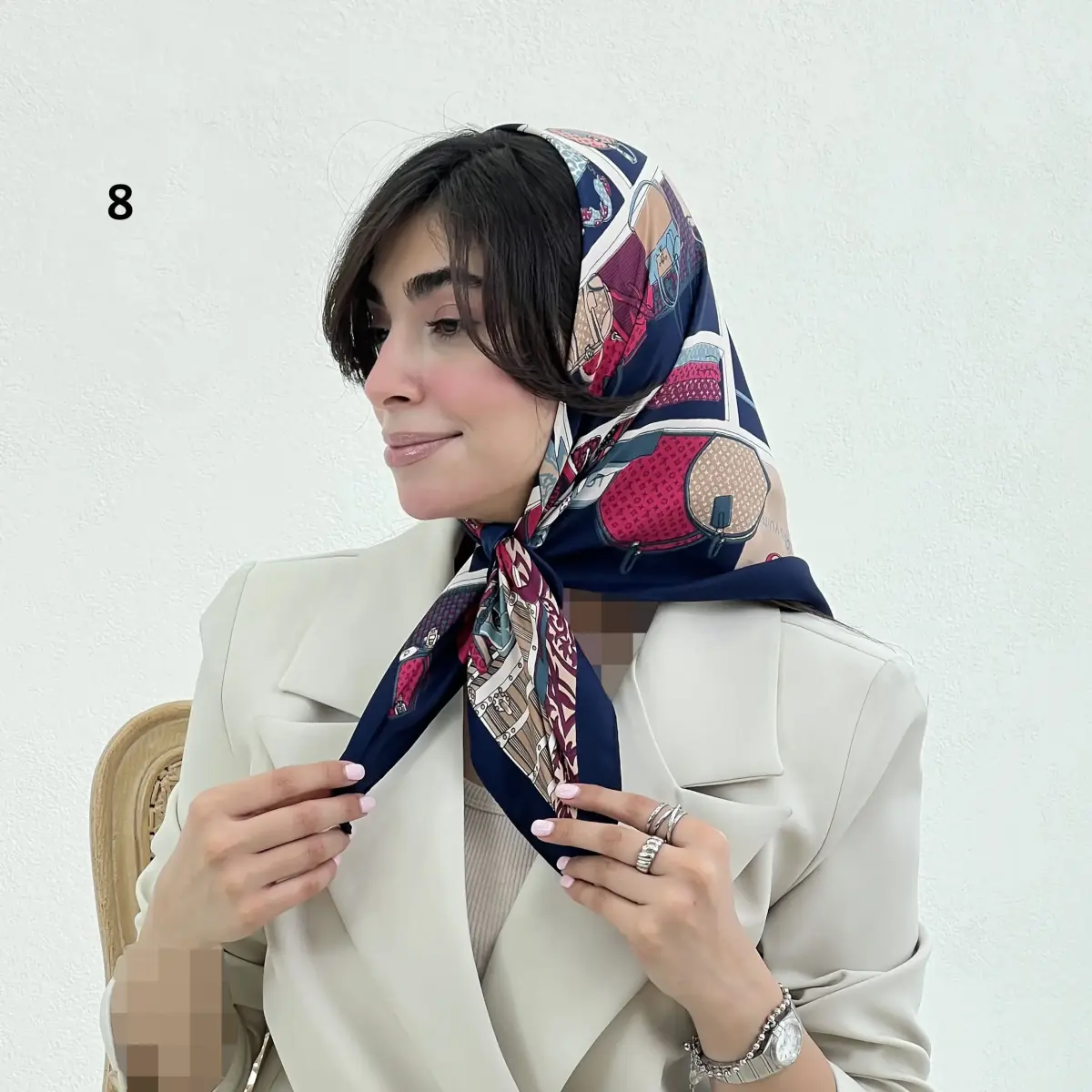 مینی اسکارف زنانه طرح دار | آی بولک