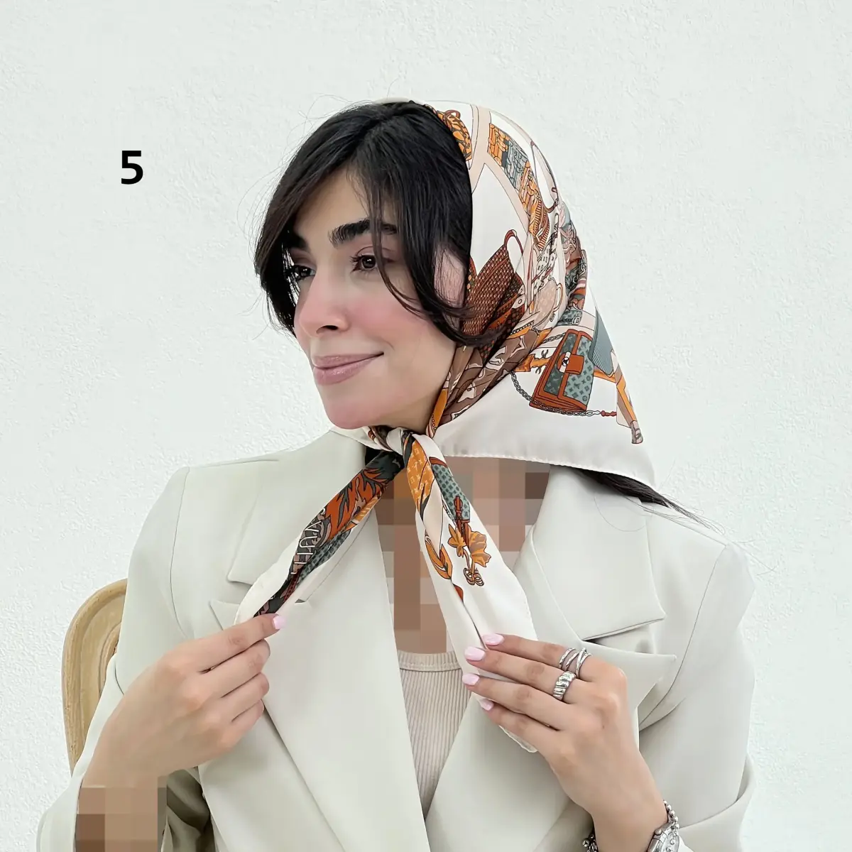 مینی اسکارف زنانه طرح دار | آی بولک