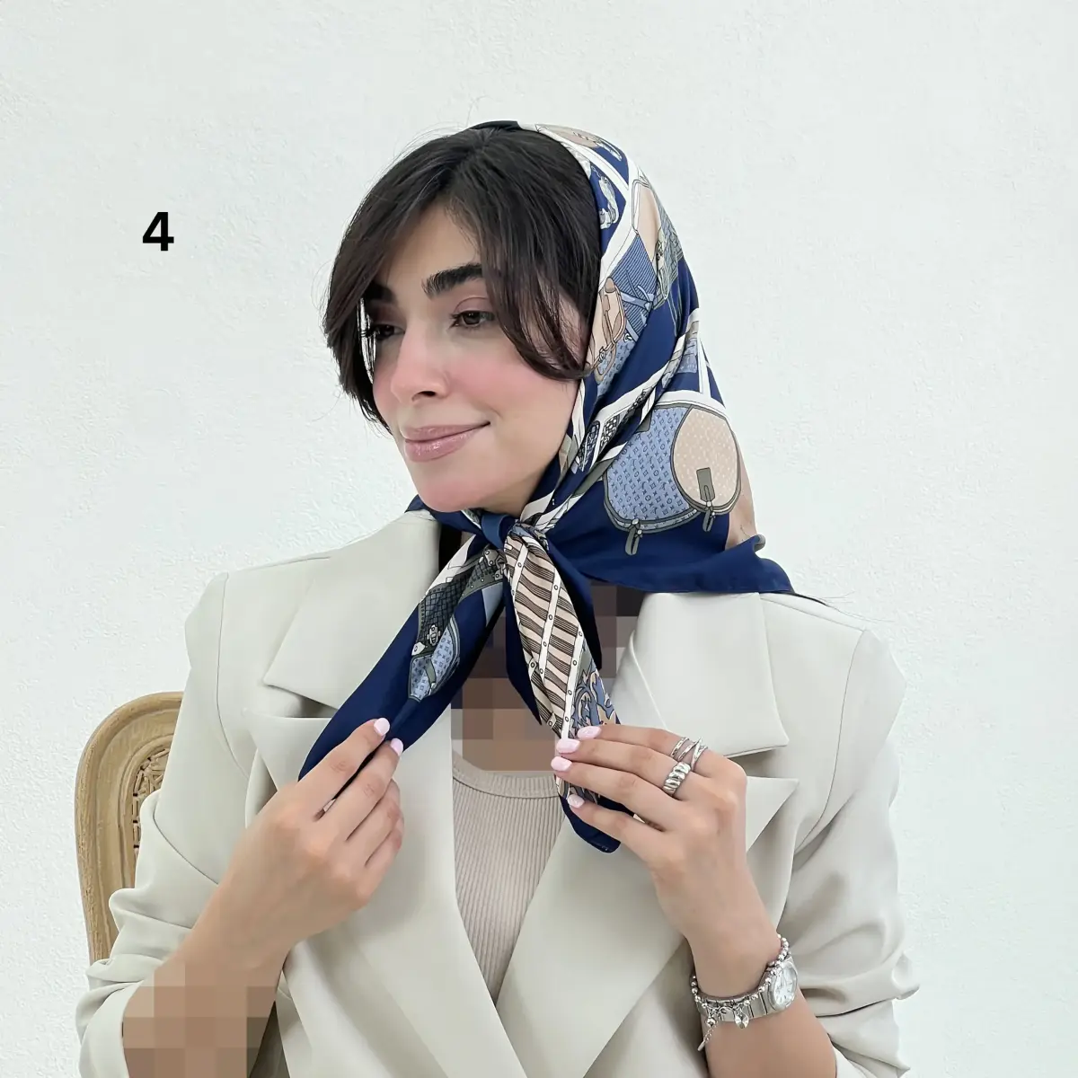 مینی اسکارف زنانه طرح دار | آی بولک