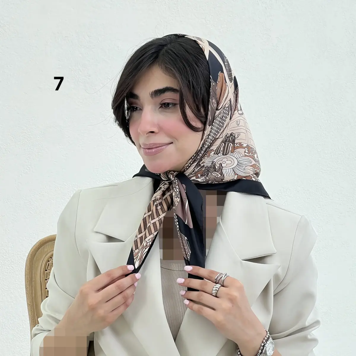 مینی اسکارف زنانه طرح دار | آی بولک