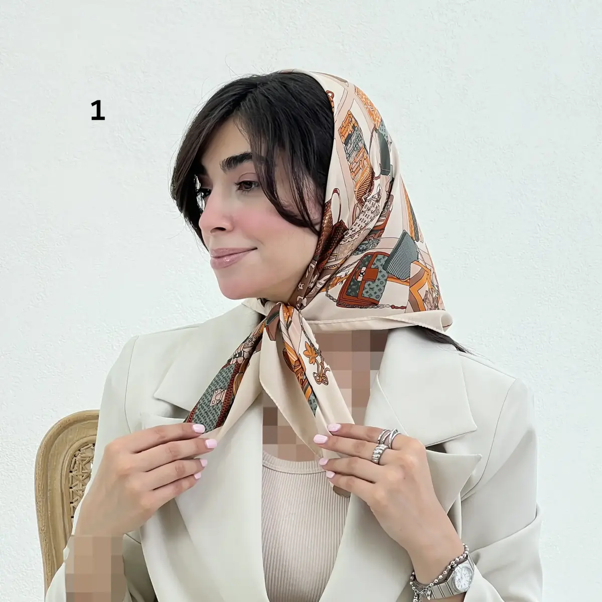 مینی اسکارف زنانه طرح دار | آی بولک