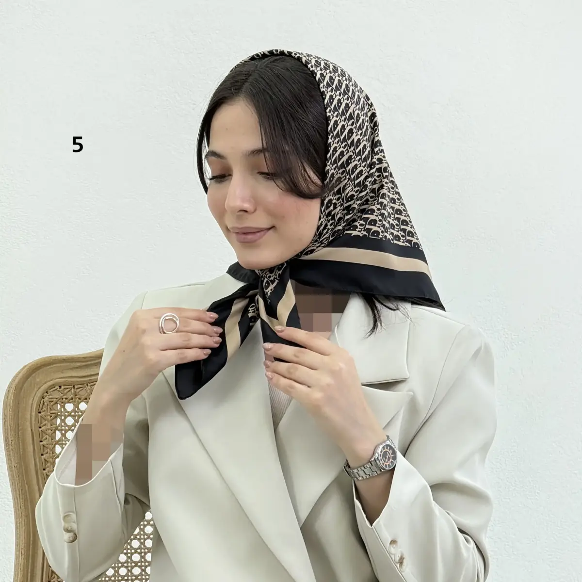 مینی اسکارف زنانه ساتن دیور | آی بولک