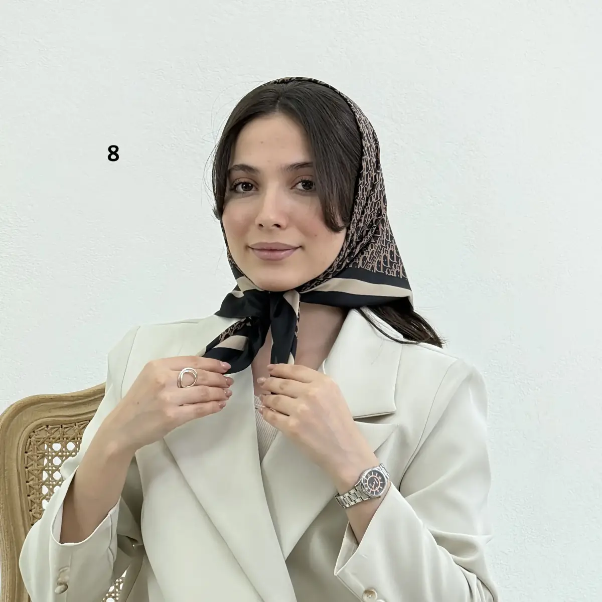 مینی اسکارف زنانه ساتن دیور | آی بولک
