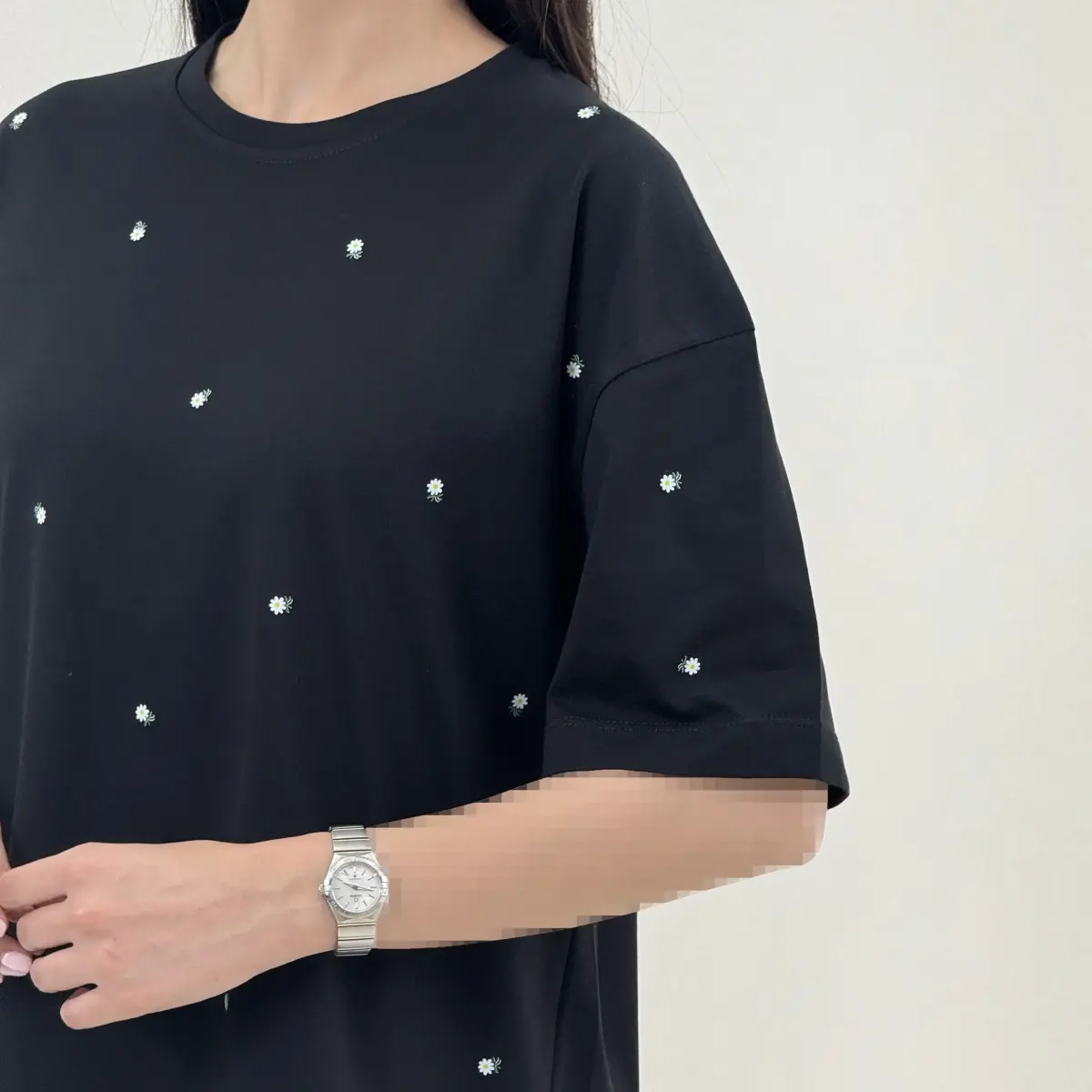 تیشرت زنانه نخ و پنبه گلدار | آی بولک