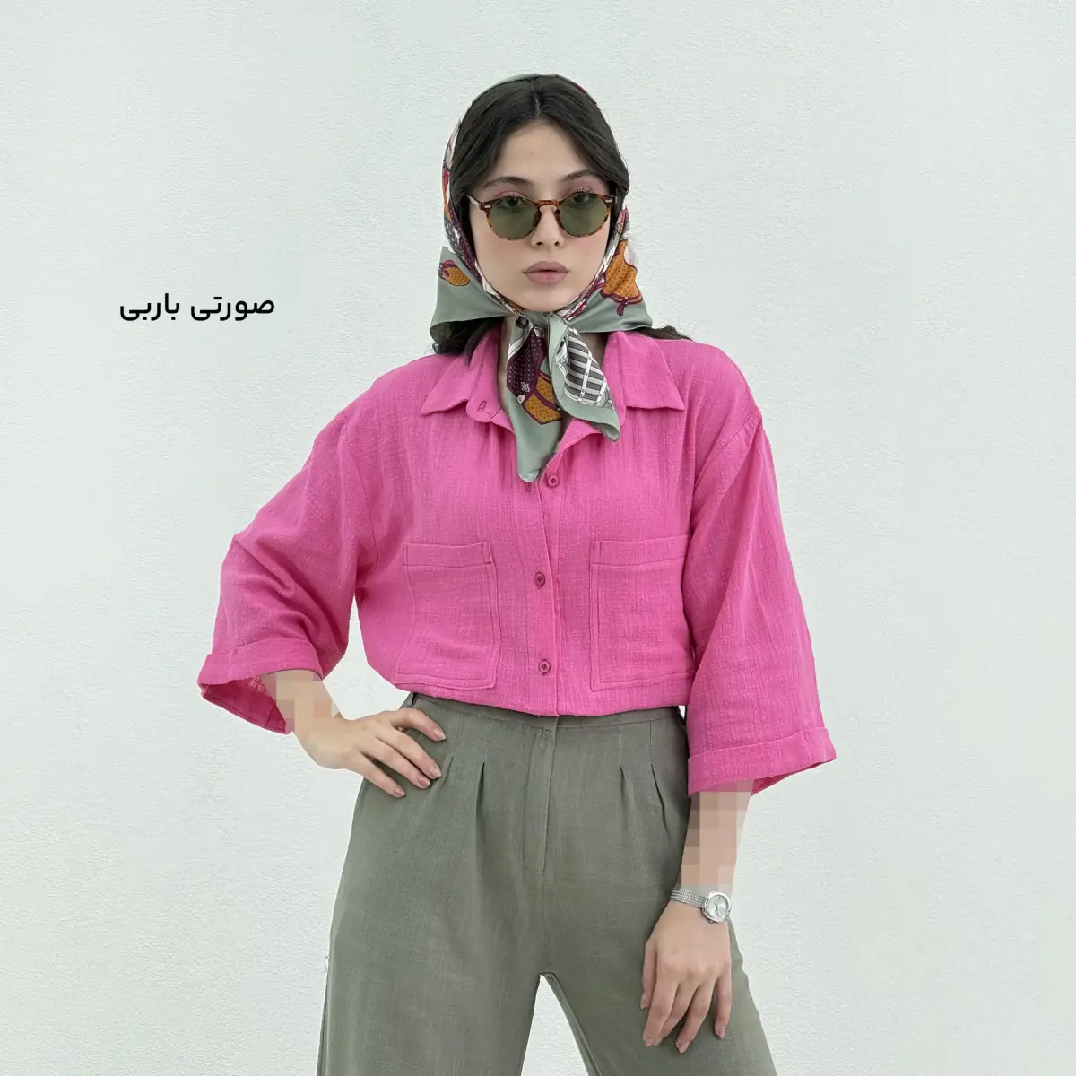 شومیز زنانه لینن دو جیب | آی بولک