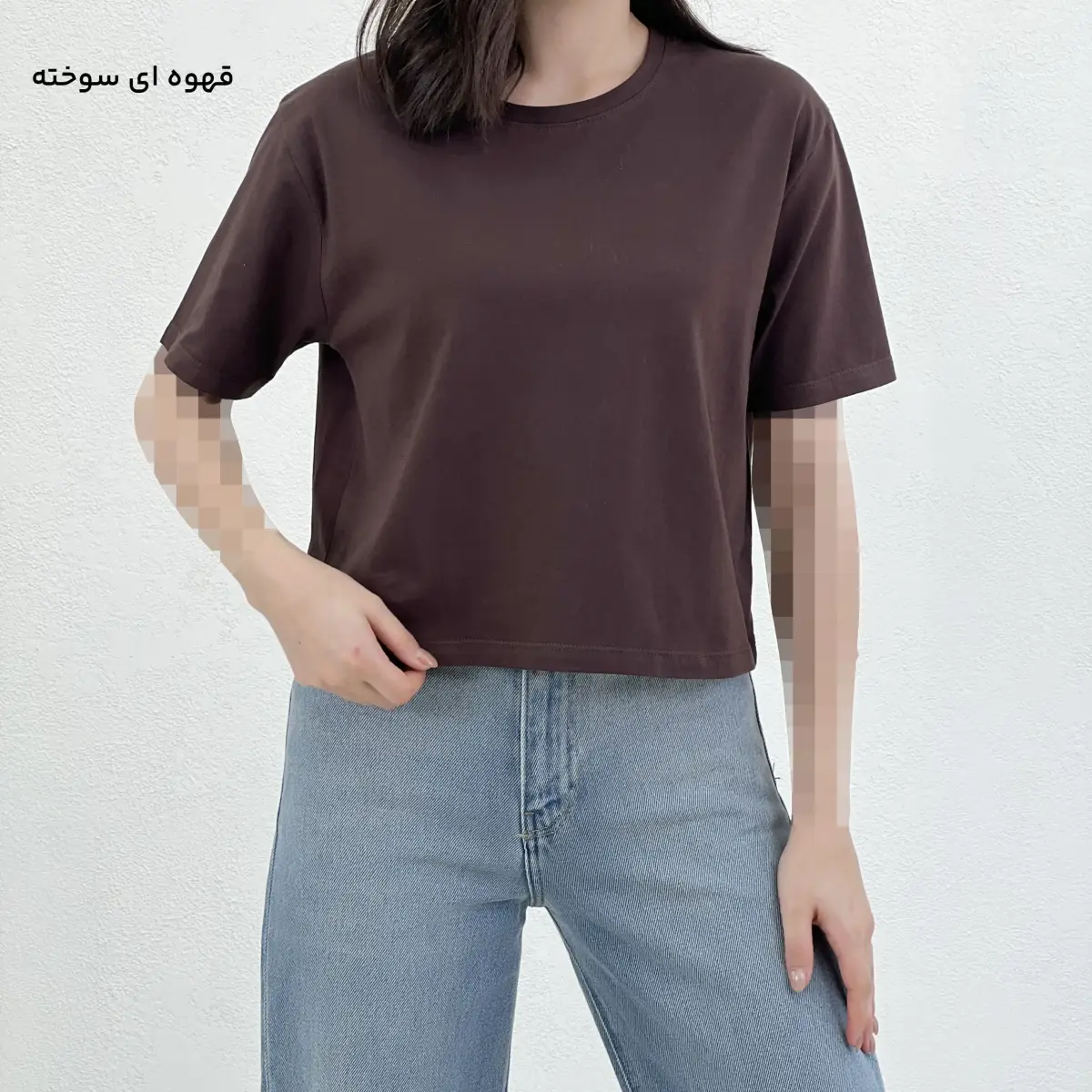 تیشرت کراپ زنانه بیسیک | آی بولک