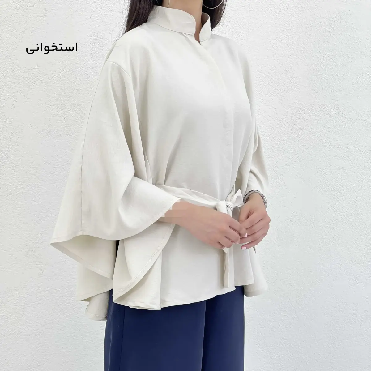 شومیز زنانه  سیلک یقه فرنچ | آی بولک