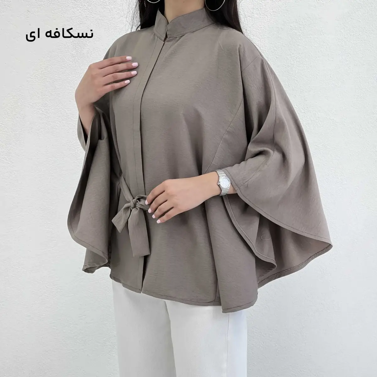 شومیز زنانه  سیلک یقه فرنچ | آی بولک