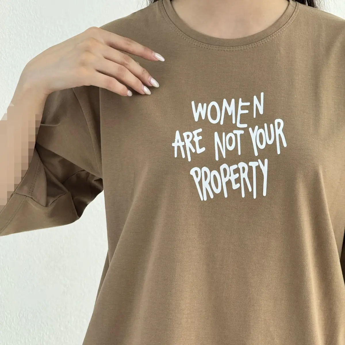 تیشرت زنانه نخ و پنبه property | آی بولک