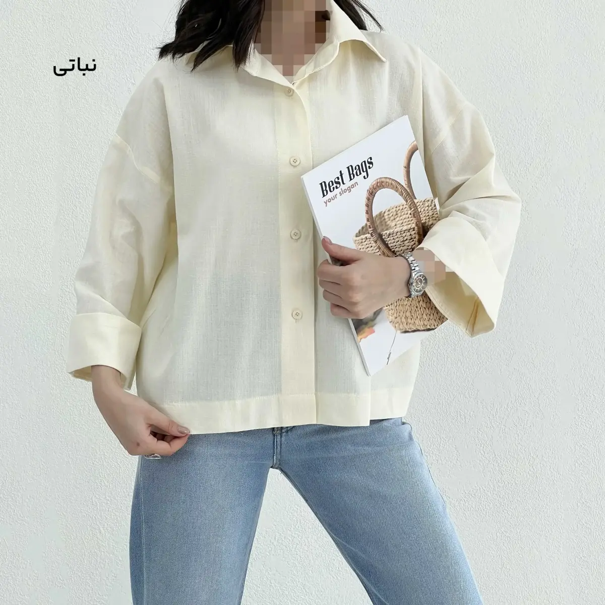 شومیز باکسی زنانه آستین دوبل | آی بولک