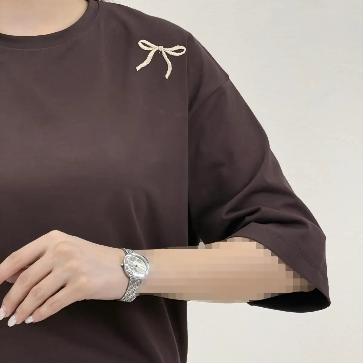 تیشرت زنانه باکسی پاپیون | آی بولک