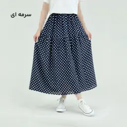 دامن زنانه نخی خالخالی