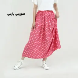 دامن زنانه نخی خالخالی