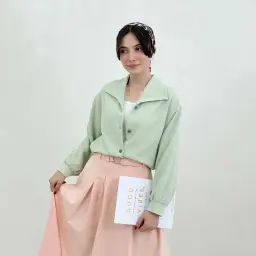 شومیز زنانه لینن آستین دکمه