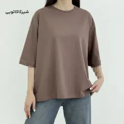 تیشرت زنانه بیسیک آستین سه ربع