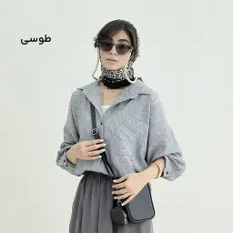 شومیز زنانه لینن آستین دو دکمه