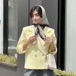 کت کراپ زنانه دو دکمه