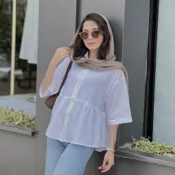 شومیز زنانه چین دار لینن